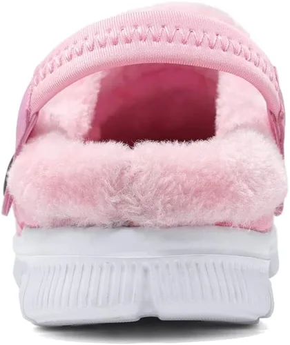 Vista 3 de ZXWFOBEY Sandalias de jardín para hombre y mujer, sandalias de malla con forro de piel, sandalias cálidas de verano e invierno
