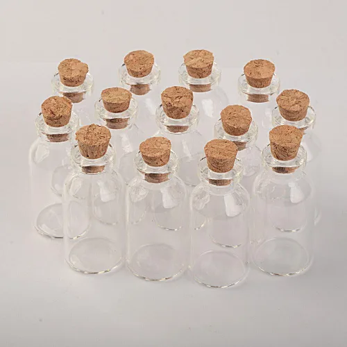 Vista 2 de Small Glass Jars with Corks Lid 5ml Mini Empty Glass Bottles Vial 100pcs/lot (5ml-18X40x12.5)