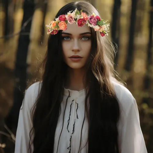 Vista 3 de Corona de flores de rosas para novia, diadema floral para el cabello, diadema de flores, halo bohemio con cinta, boda, fiesta, festival, fotos