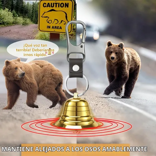 Vista 2 de NedFoss Bocina de aire electrónica y campanas de oso para senderismo Cupreous
