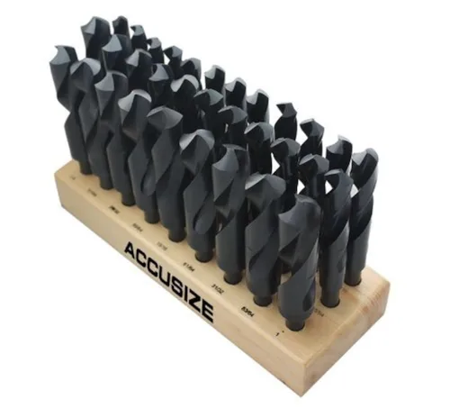 Vista 12 de Accusize Industrial Tools M35 (H.S.S.+5% Cobalto) Vástago y taladro de 1/2" - 9/16" a 1", juego de 8 piezas, H516-6507 M35 HSS + 5% cobalto, 1/2