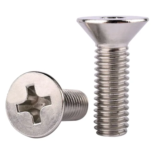 Vista 17 de 20 piezas de tornillos de máquina Phillips de cabeza avellanada plana de 1/4-20 x 1-1/2" UNC, acero inoxidable 304 18-8, rosca completa, rosca gruesa