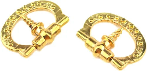 Vista 3 de Oedema 20 piezas de aleación de zinc mini tiradores de hilo dorado tiradores de caja de joyería manijas de caja de regalo de 0.94 x 0.7 pulgadas