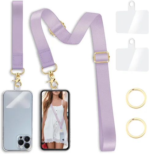 Vista 45 de Yonlevres Cordón para Teléfono con Correa de Muñeca Cruzada, Cordón para Teléfono Celular Be Kind para Alrededor del Cuello, Correa Ajustable