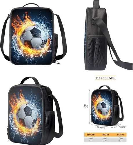 Vista 275 de FOR U DESIGNS Fuego baloncesto impreso niños escuela mochilas viaje mochila libro bolsa