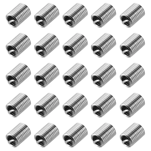 Vista 13 de uxcell 50 piezas de insertos de rosca de alambre 1/2-13 UNC 1D (1/2 ") 304 de acero inoxidable helicoidal tipo helicoidal kit de reparación de rosca