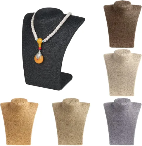 Vista 3 de Maniquí de cuerda para mujer, soporte de exhibición de joyas, soporte para collar, soporte para pecho