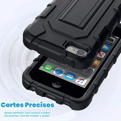Vista 6 de ZoneFoker Funda para iPod Touch 7ª, 6ª y 5ª generación, resistente a los golpes, para Apple iPod Touch 7/6/5 generación, color negro