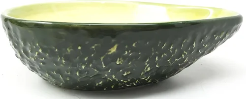 Vista 5 de Ebros - Cuenco pequeño de aguacate con media división, 7 pulgadas de largo para salsa, aperitivos, decoración del hogar, decoración de comida