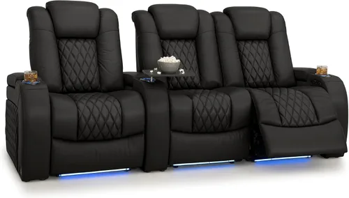 Vista 86 de Seatcraft Asiento de cine en casa Diamante Marrón Reclinable Individual