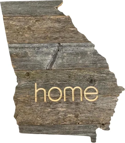 Vista 32 de Letrero de madera rústica de Alabama para casa de campo, decoración del hogar de pared estatal, es un gran regalo temático de AL para recién