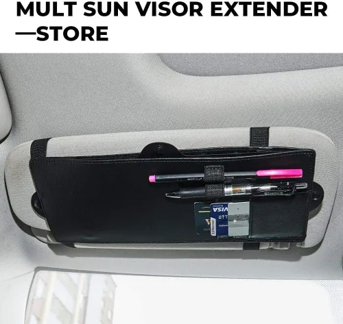Vista 4 de JoyTutus Extensor de Parasol para Visera de Automóvil, Visera Solar Ajustable que Protege contra el Deslumbramiento, Bloqueador de Rayos UV