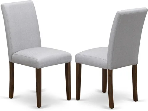 Vista 6 de East West Furniture ANAB3-AWA-05 - Juego de mesa de comedor moderno de 3 piezas, incluye una mesa de cocina redonda con pedestal y 2 sillas