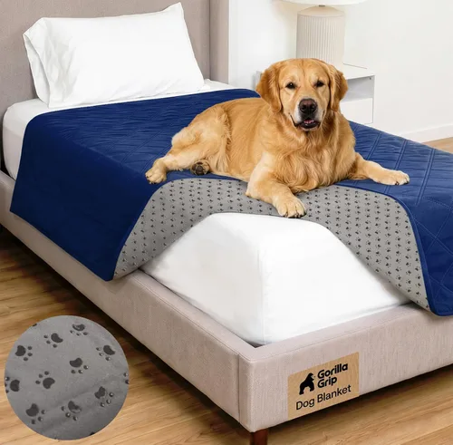 Vista 12 de GORILLA GRIP® Manta impermeable para perro, funda de sofá a prueba de fugas para perros, parte trasera de agarre de silicona, protege el sofá
