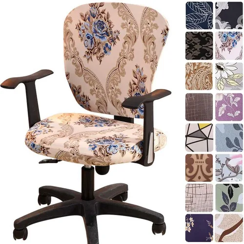 Vista 11 de Melaluxe - Funda para silla de oficina de computadora, funda universal protectora y elástica, cubierta elástica para silla giratoria