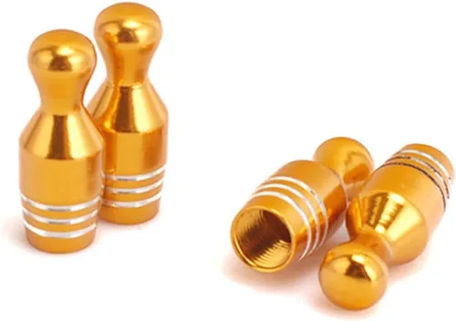 Vista 11 de Tapas de Vástago de Válvula de Neumático de Coche 4 PIEZAS Cubiertas Universales de Vástago Juego de Tapas de Válvula de Neumático de Aluminio