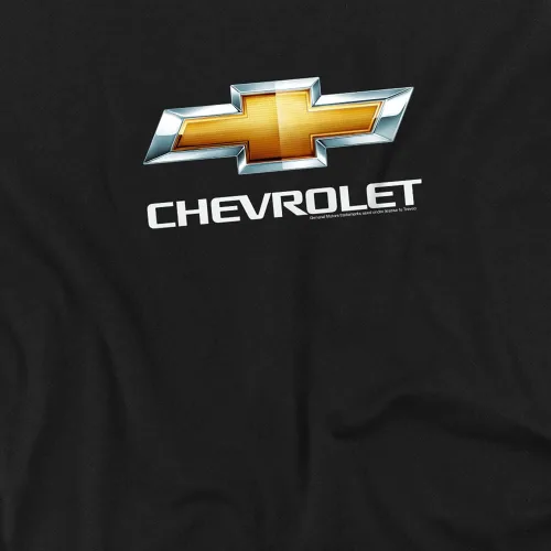 Vista 3 de Popfunk Camiseta clásica para adultos, unisex, apilada, Chevrolet Chevy Bowtie