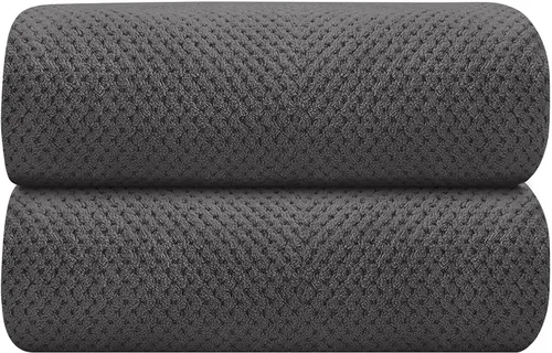 Vista 8 de HOMEXCEL Paquete de 2 Toallas de Baño, (27 x 54 Pulgadas) Juego de Toallas de Baño de Microfibra Ultra Suaves Altamente Absorbentes, Toallas Ligeras