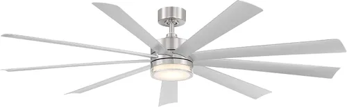 Vista 12 de Wynd XL - Ventilador de techo inteligente de 9 aspas para interiores y exteriores, 72 pulgadas, bronce con kit de luz LED de 2700 K y control