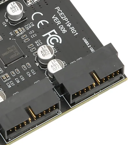 Vista 8 de Zunate Tarjeta PCIe a USB 3.2 GEN1, tarjeta de expansión frontal GEN1 USB3.2 de 5 Gbps, tarjeta de expansión PCI Express, tarjeta vertical