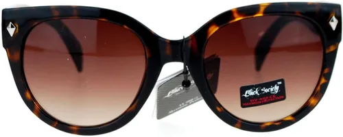 Vista 3 de Gafas de sol redondas de mariposa con tachuelas de calavera para mujer