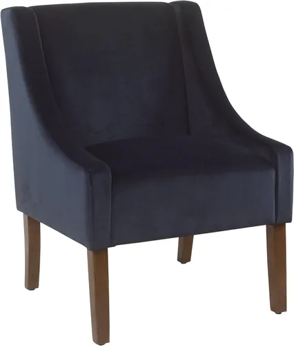 Vista 22 de HomePop Swoop - Silla de sala de estar con apoyabrazos, terciopelo gris