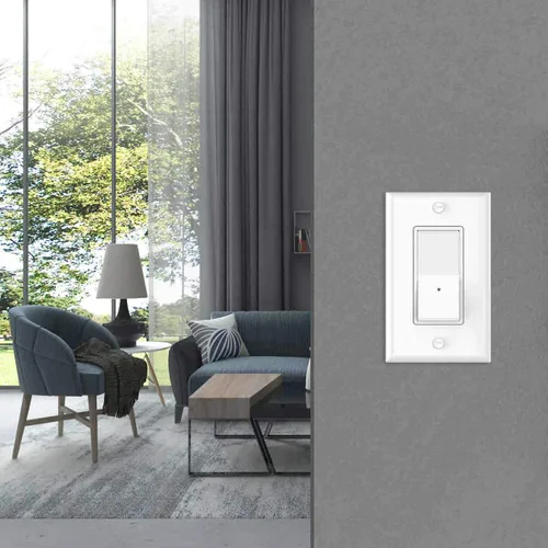 Vista 7 de SOZULAMP - Paquete de 10 interruptores de luz de pared de 3 vías con luz nocturna LED de 15 amperios 120/277 voltios, interruptor blanco basculante