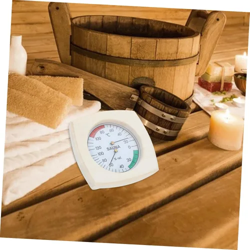 Vista 4 de Indoor Sauna Temperature Gauge Analog Humidity Multifunctional Wall Mounted Thermometer for Sauna