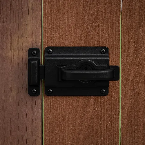 Vista 4 de National Hardware N101-576 Pestillo para Puerta Batiente, Servicio Pesado, Uso Interior y Exterior, Recubierto con Protección WeatherGuard, Negro