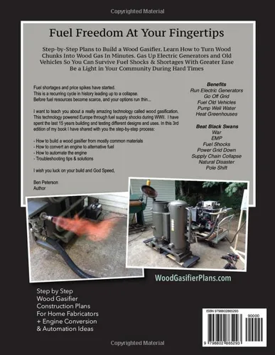 Vista 2 de Wood Gasifier Construction Plans Survive Petro Shortages. Make Off Grid Fuel at Home Using Wood Gas. DIY Alternative Energy