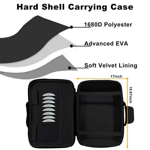 Vista 5 de Hard Shell Travel Carrying Case for PS5, Portable Protective Playstation 5 Carry Bag Compatible with Console Controller DiscDigital Edition, Base