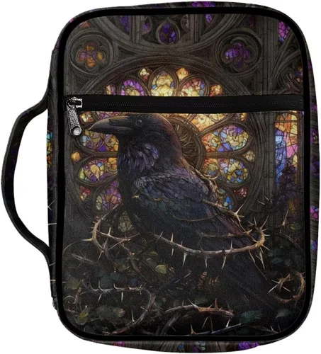 Vista 47 de Funda para la Biblia de Béisbol con Impresión de Agua y Fuego para Niños, Fundas Ligeras para la Biblia, Bolso de Mano para Estudio de la Biblia