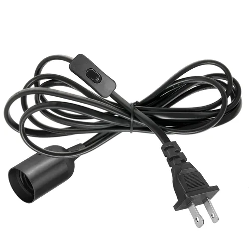 Vista 15 de Cable de luz colgante colgante - Enchufe de bombilla con cable E26/E27 enchufe de luz, cable de linterna colgante de extensión con interruptor