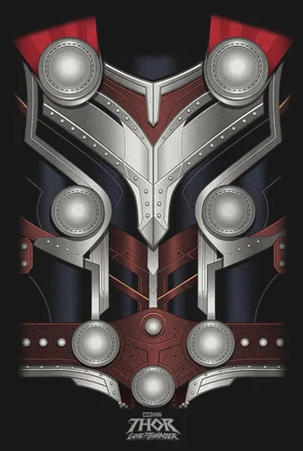 Vista 2 de Marvel Love & Thunder Lady Thor Costume Girls Short Sleeve Tee Shirt