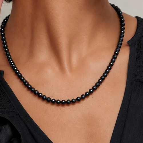Vista 3 de The Pearl Source Real Japanese Akoya Pearl Necklace for Women, Genuine Cultured Akoya Pearls, Fine Jewelry Gift