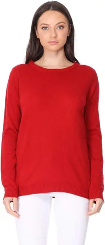 Vista 2 de YEMAK suéter de punto casual básico ligero con cuello redondo y manga 34 para mujer