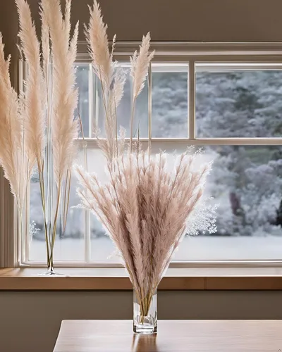 Vista 4 de UiiziC Hierba de Pampas Artificial 8 PIEZAS 30"/76cm Flores Artificiales Secas Esponjosas Hierba Ascendente para Rellenos de Jarrones Ramos de Bodas