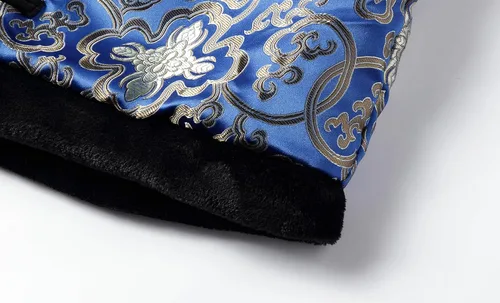 Vista 6 de Mud Kingdom Chaleco de forro polar para niños con forro cálido tradicional chino con botones de Año Nuevo Azul