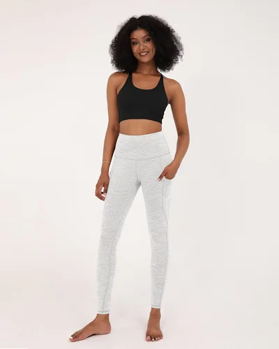 Vista 2 de ODODOS - Leggings de yoga de cintura alta para mujer con bolsillos pantalones de yoga deportivos con control de abdomen no se transparentan