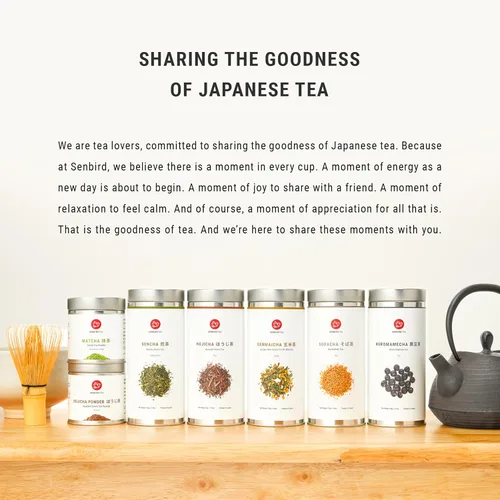Vista 8 de Senbird Polvo de Hojicha Premium – Matcha tostado japonés de Kioto, Japón – Té en polvo en lata hermética (1.06 oz/30g)