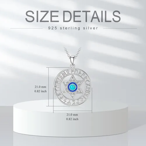 Vista 6 de MeetMuse Star of David Necklace for Men Women 925 Sterling Silver Celtic KnotRune Pendant Protection Jewelry for Birthday Christmas