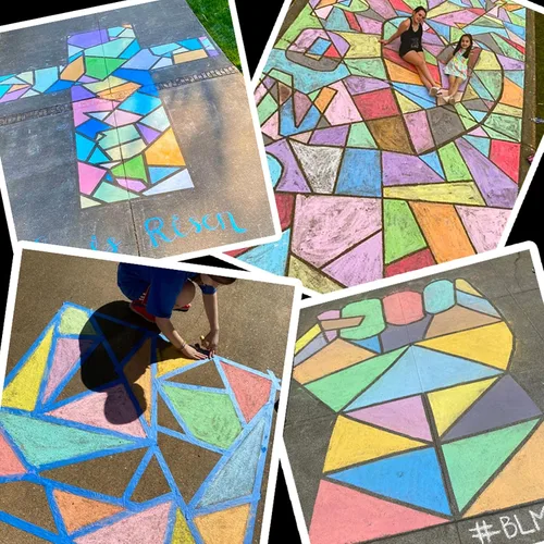 Vista 4 de Juego de 162 tizas lavables de 18 colores, no tóxicas gigantes para juegos de arte al aire libre, pintura en el patio de juegos, pizarra de aula
