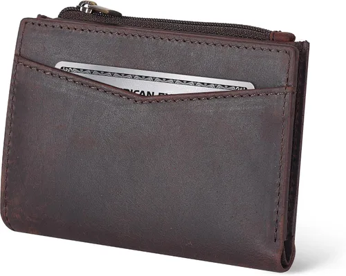 Vista 23 de Oak Leathers Cartera de cuero para mujer – Monedero pequeño RFID para tarjetas de crédito y soporte de identificación para damas, regalo
