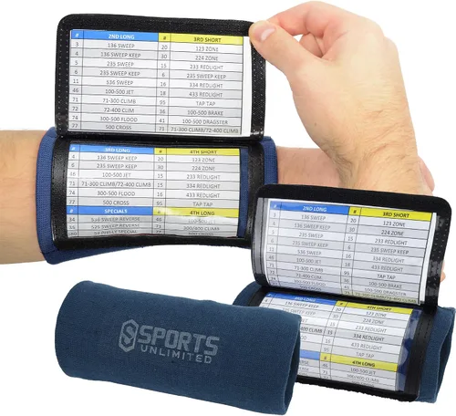 Vista 9 de Sports Unlimited Banda Instructora Triple para Adultos, Muñequeras de Fútbol para Jugadas, Muñequeras de Béisbol, Bandas de Brazo QB
