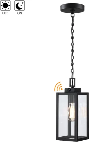 Vista 7 de 13 Inch Outdoor Pendant Light Dusk to Dawn Hanging Porch Light for Entrance Front Door Photocell Pendant Lights for Porch Dusk to Dawn Hanging