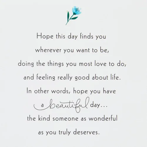 Vista 4 de Hallmark Paper Wonder - Tarjeta de cumpleaños desplegable para mujer (Día hermoso)