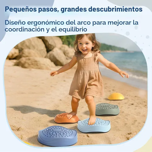 Vista 3 de Lehoo Castle Stepping Stones para niños, juguetes sensoriales Morandi