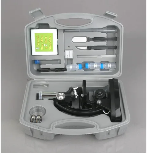 Vista 3 de AmScope Microscopio trinocular compuesto profesional digital T390B-3M, aumento 40X-2000X, oculares WF10x y WF20x, campo brillante, iluminación