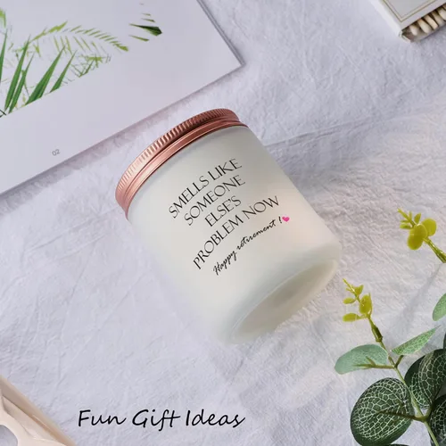 Vista 3 de Regalos de jubilación para mujeres y hombres, las mejores velas Happy Retired 2025, divertidas ideas de regalo para profesores, compañeros