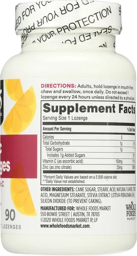 Vista 7 de 365 por Whole Foods Market, vitamina C y zinc para la inmunidad, 90